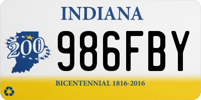 IN license plate 986FBY