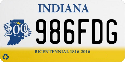 IN license plate 986FDG