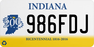 IN license plate 986FDJ