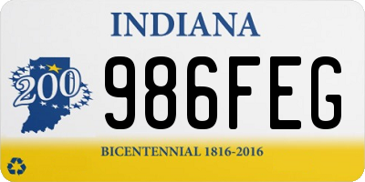 IN license plate 986FEG