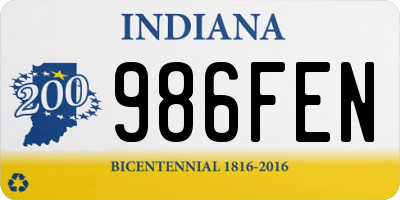 IN license plate 986FEN