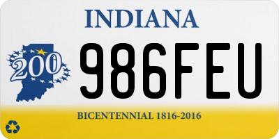 IN license plate 986FEU