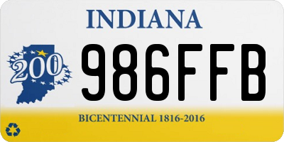 IN license plate 986FFB