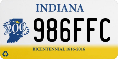 IN license plate 986FFC