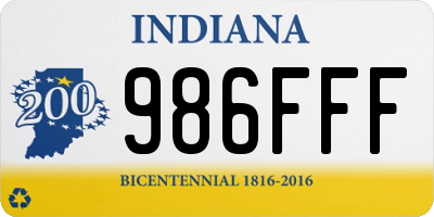 IN license plate 986FFF