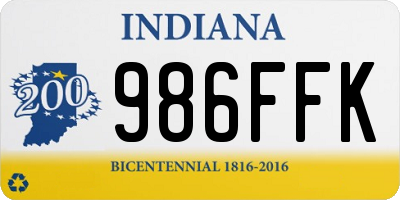 IN license plate 986FFK