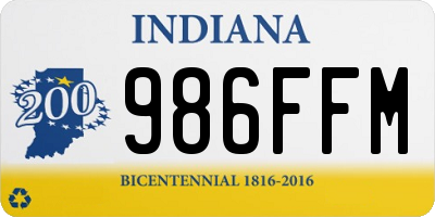 IN license plate 986FFM