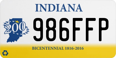 IN license plate 986FFP
