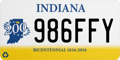 IN license plate 986FFY