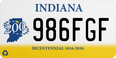 IN license plate 986FGF