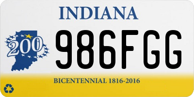 IN license plate 986FGG