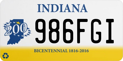 IN license plate 986FGI