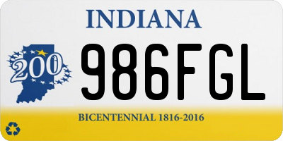 IN license plate 986FGL