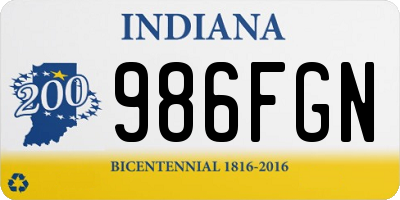 IN license plate 986FGN