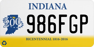 IN license plate 986FGP