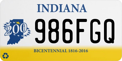 IN license plate 986FGQ