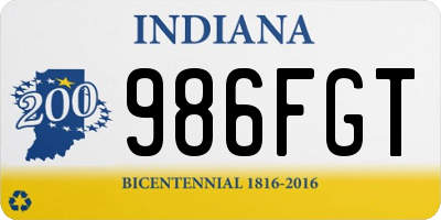 IN license plate 986FGT