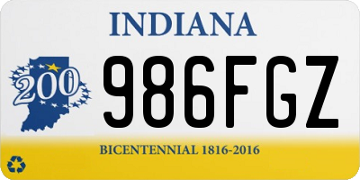 IN license plate 986FGZ