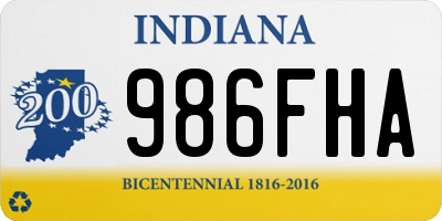 IN license plate 986FHA