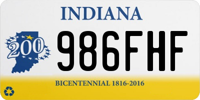 IN license plate 986FHF