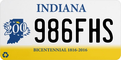 IN license plate 986FHS