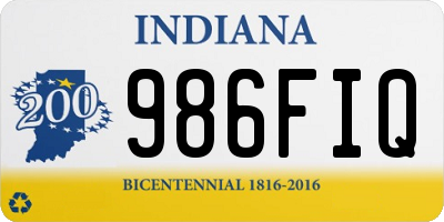 IN license plate 986FIQ