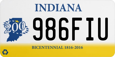 IN license plate 986FIU