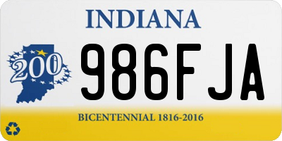 IN license plate 986FJA