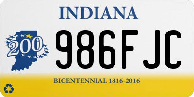 IN license plate 986FJC