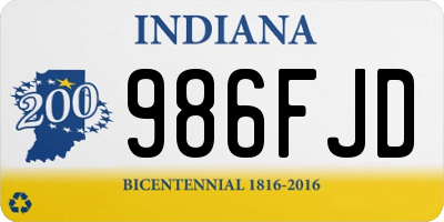 IN license plate 986FJD