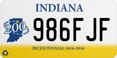 IN license plate 986FJF