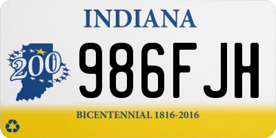 IN license plate 986FJH