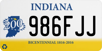IN license plate 986FJJ