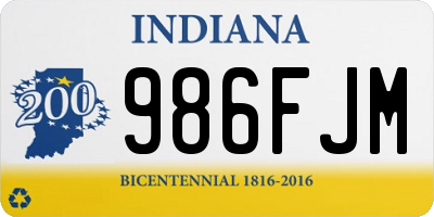 IN license plate 986FJM