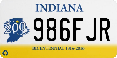 IN license plate 986FJR