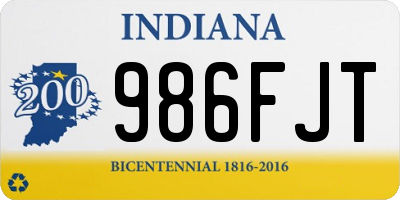 IN license plate 986FJT