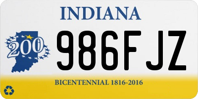 IN license plate 986FJZ