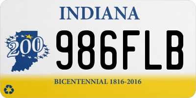 IN license plate 986FLB