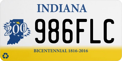 IN license plate 986FLC