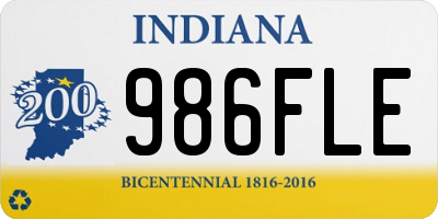 IN license plate 986FLE