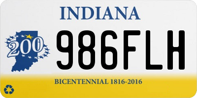 IN license plate 986FLH