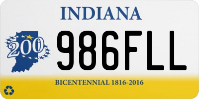 IN license plate 986FLL