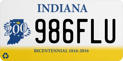 IN license plate 986FLU