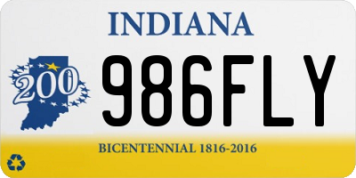 IN license plate 986FLY