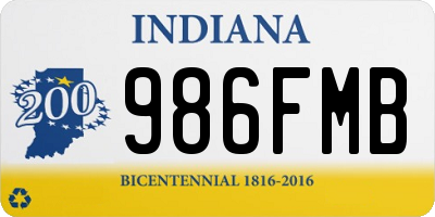 IN license plate 986FMB