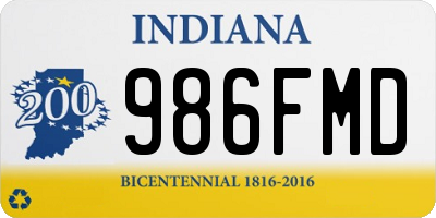 IN license plate 986FMD