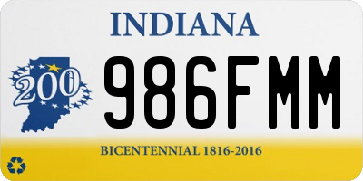 IN license plate 986FMM