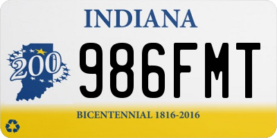 IN license plate 986FMT