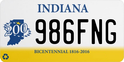 IN license plate 986FNG