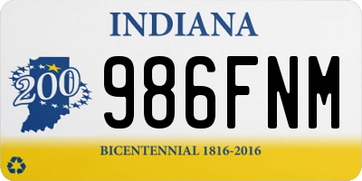 IN license plate 986FNM